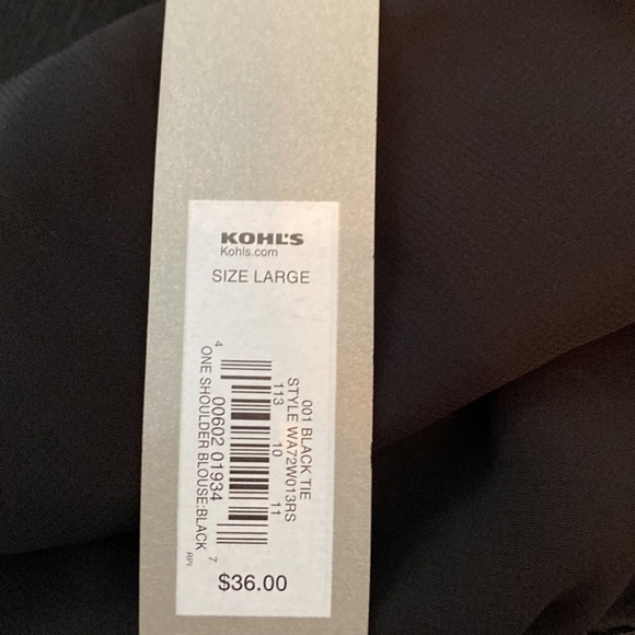 New! APT.9 one shoulder ruffle blouse Sz Xl - Picture 3 of 7